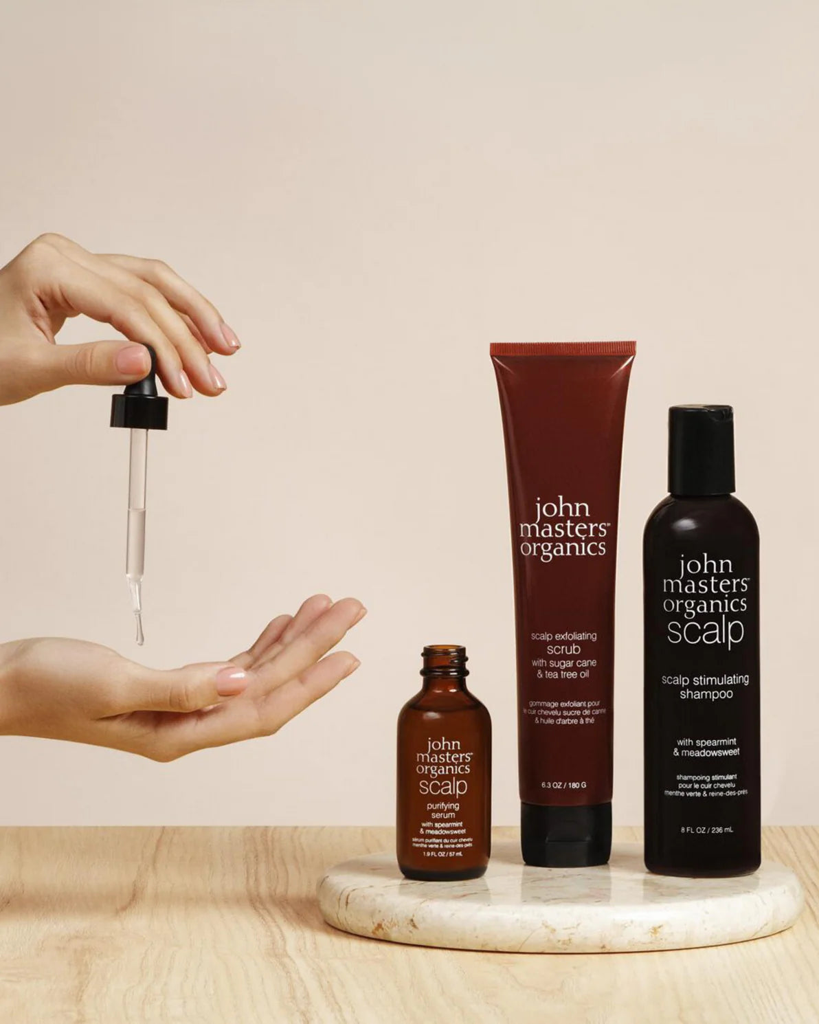 John Masters Organics Sérum purifiant pour le cuir chevelu à la menthe verte et à la reine des prés - 57ml