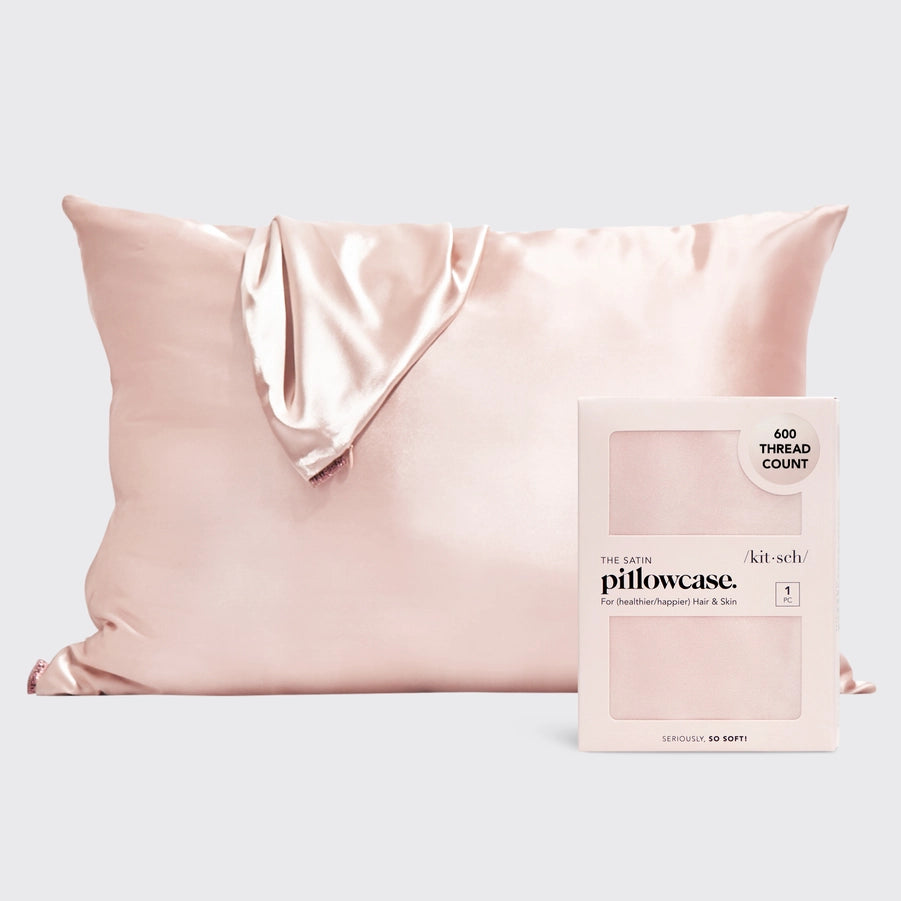 KITSCH taie d'oreiller en satin - blush