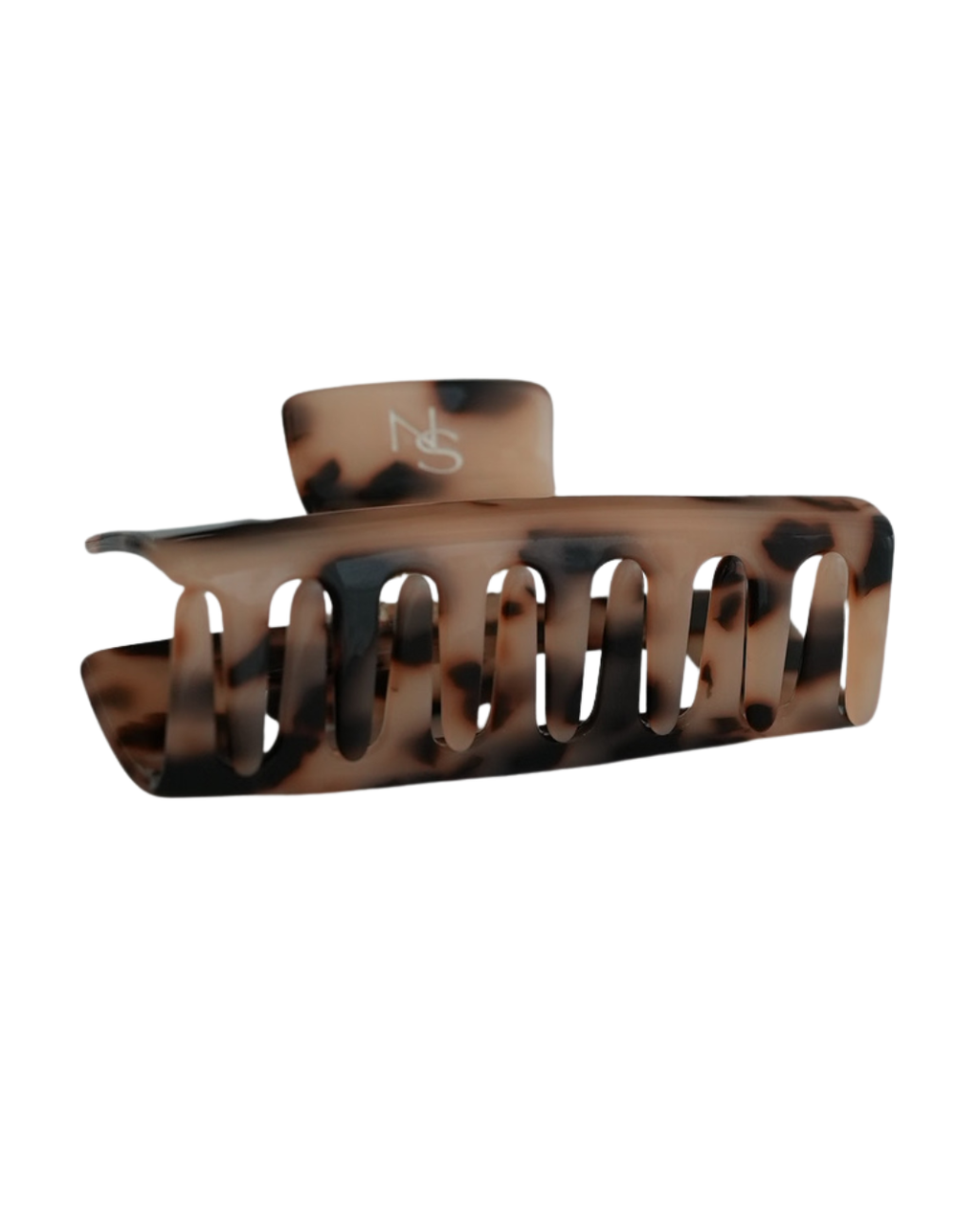 Pince rectangulaire - écaille beige