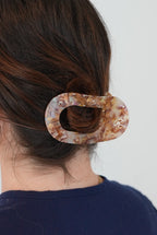 Pince à cheveux plate -  écaille multicolores