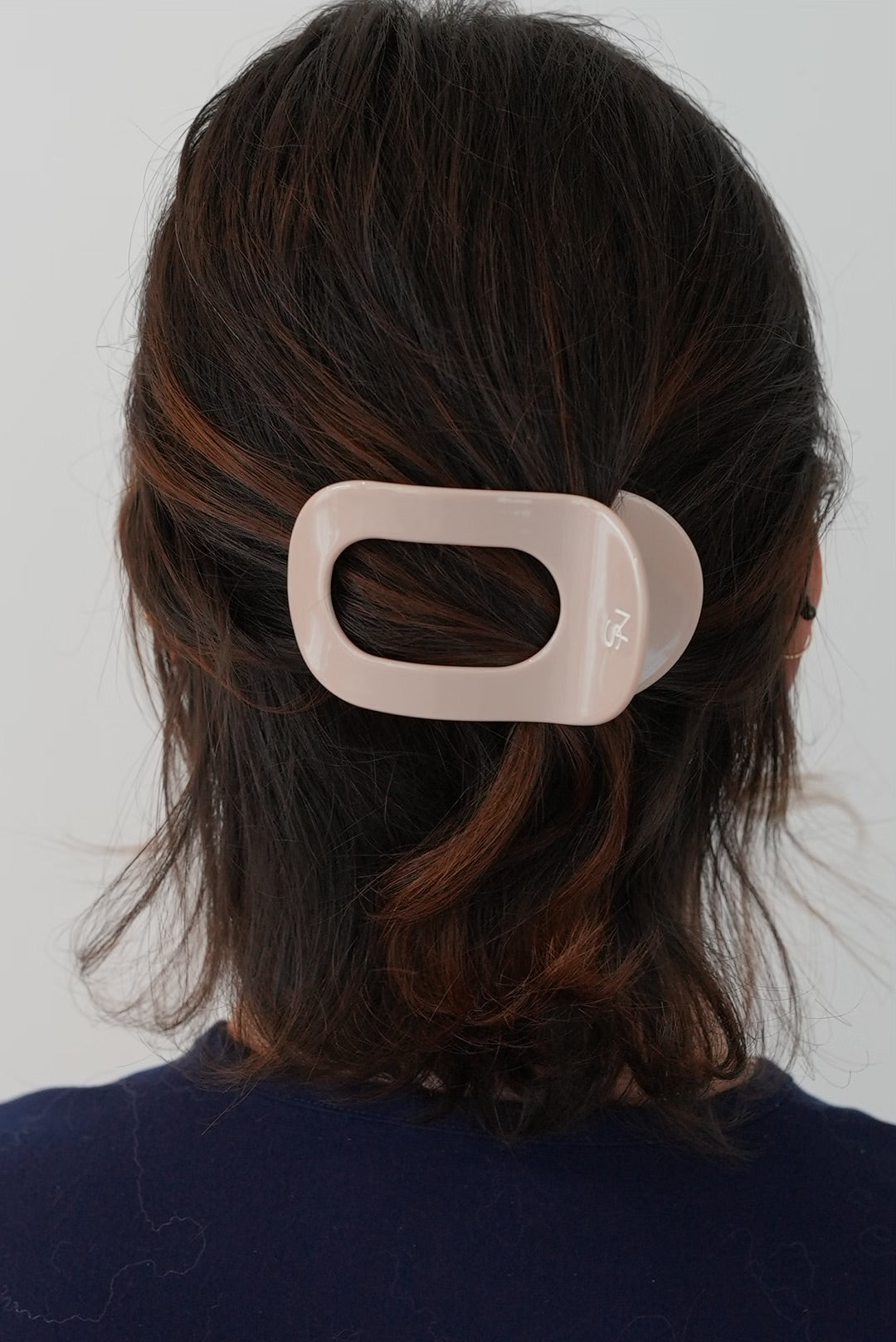 Pince à cheveux plate - Rose poudré