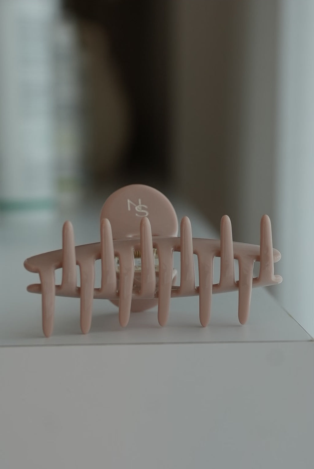 Pince compacte cheveux fins rose poudré