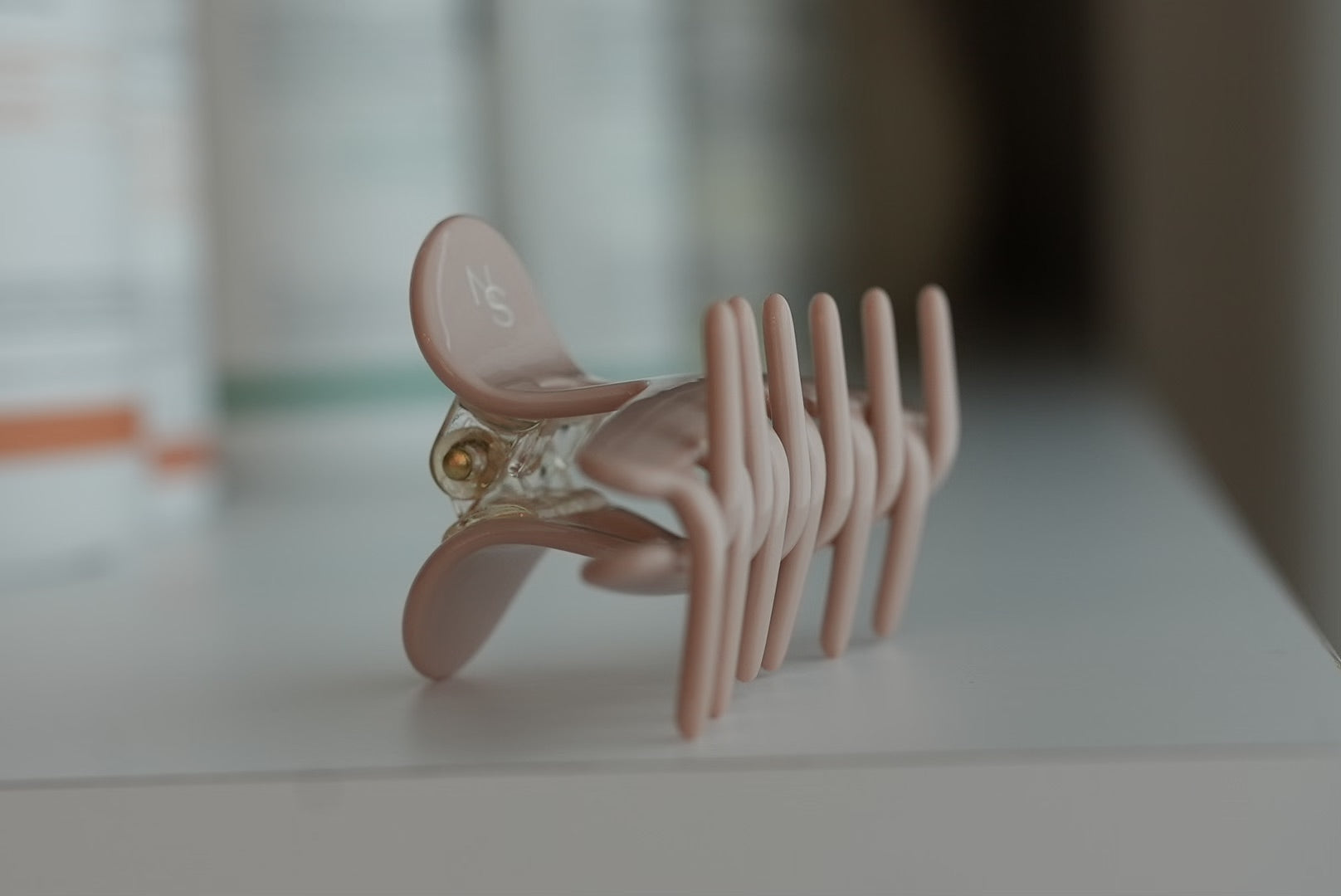 Pince compacte cheveux fins rose poudré