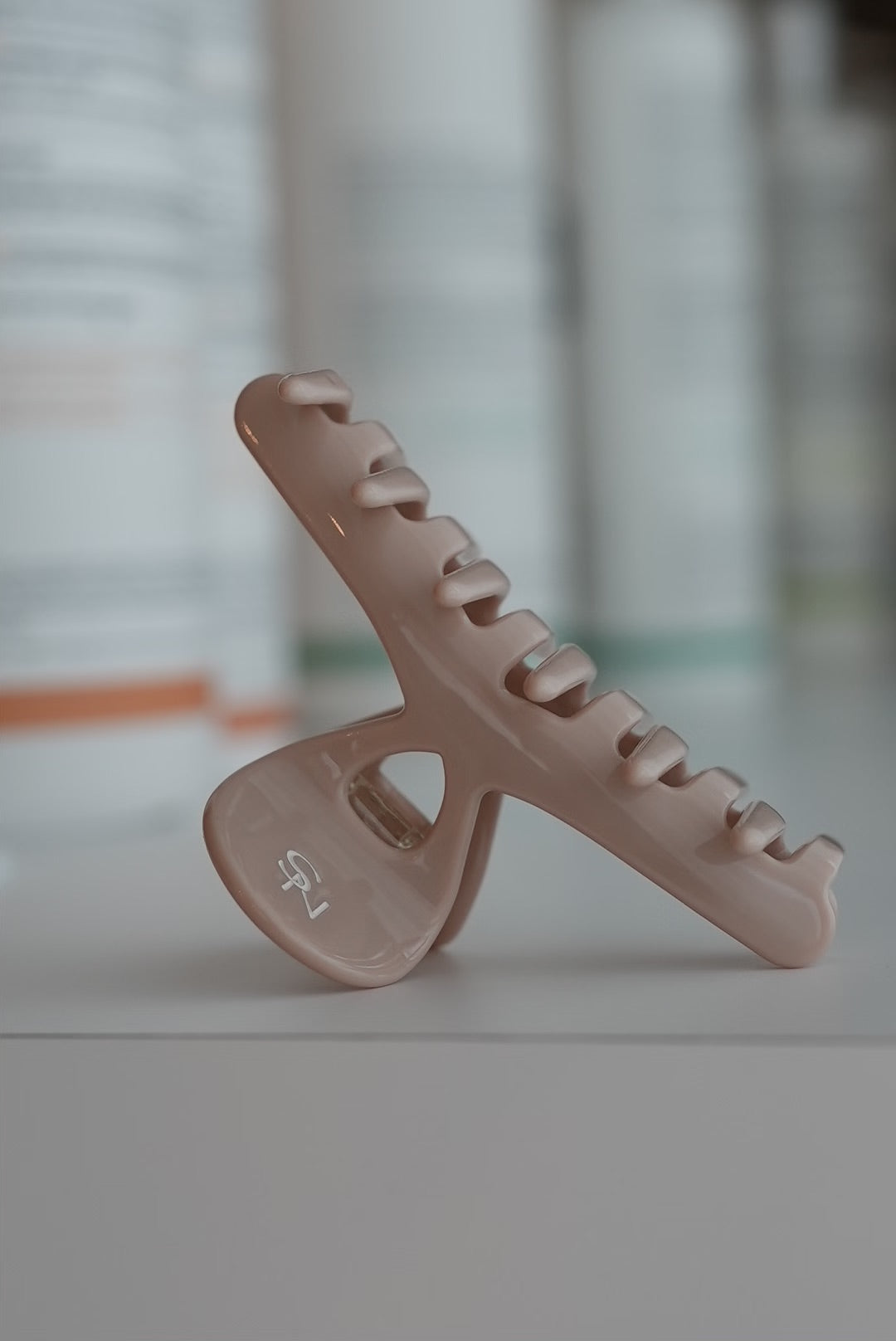 Pince compacte cheveux fins rose poudré