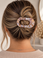 Pince à cheveux plate -  Écaille multicolore