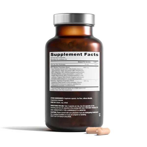 Advanced trichology Bloqueur de DHT avec soutien immunitaire Nutraceutique