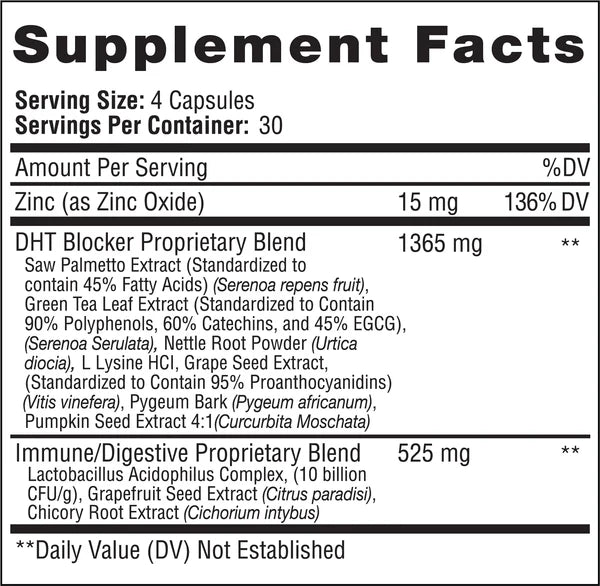 Advanced trichology Bloqueur de DHT avec soutien immunitaire Nutraceutique