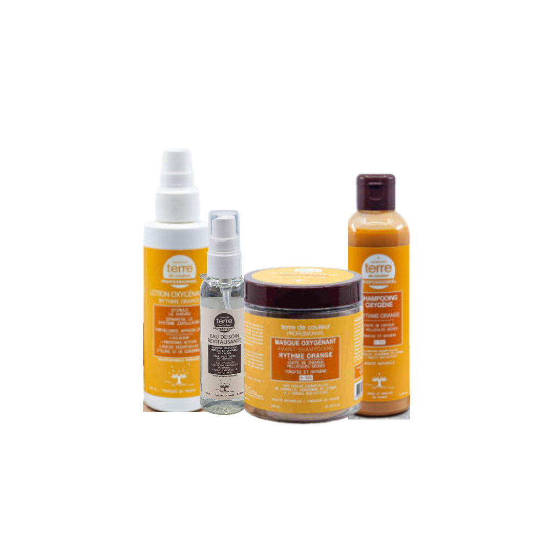 Terre de couleur ensemble rythme Orange pour la perte de cheveux